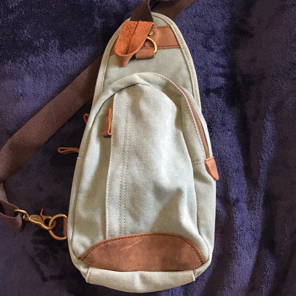 Leather and Canvas One Shoulder Bad